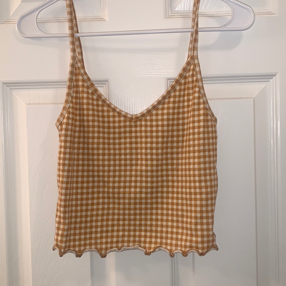 Checkered Cropped Tank Top